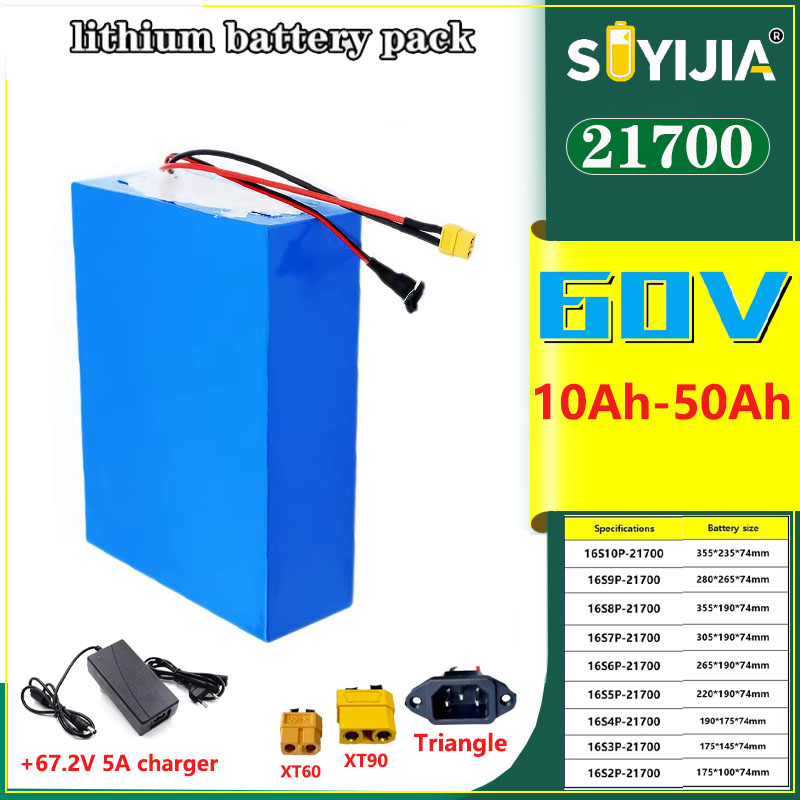 Yeni 60V 50Ah 40Ah 30Ah 20Ah 1 - 60V 30Ah Electric Scooter Battery incelemesi ve fiyatı