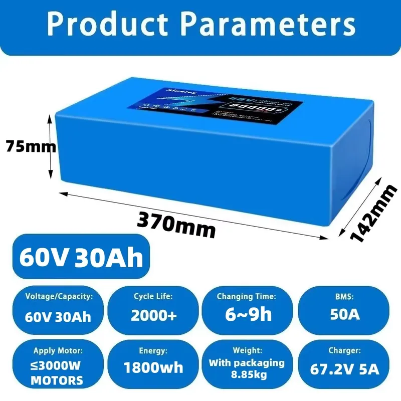   60V 20AH 30AH 21700 Lityum P - 60V 30Ah Electric Scooter Battery incelemesi ve fiyatı