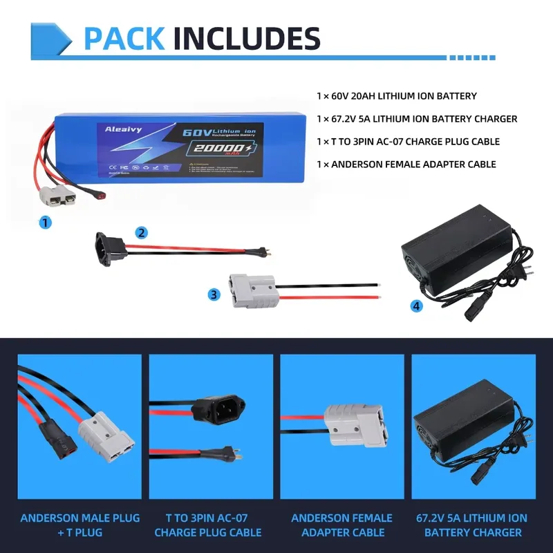   60V 20AH 30AH 21700 Lityum P - 60V 30Ah Electric Scooter Battery incelemesi ve fiyatı